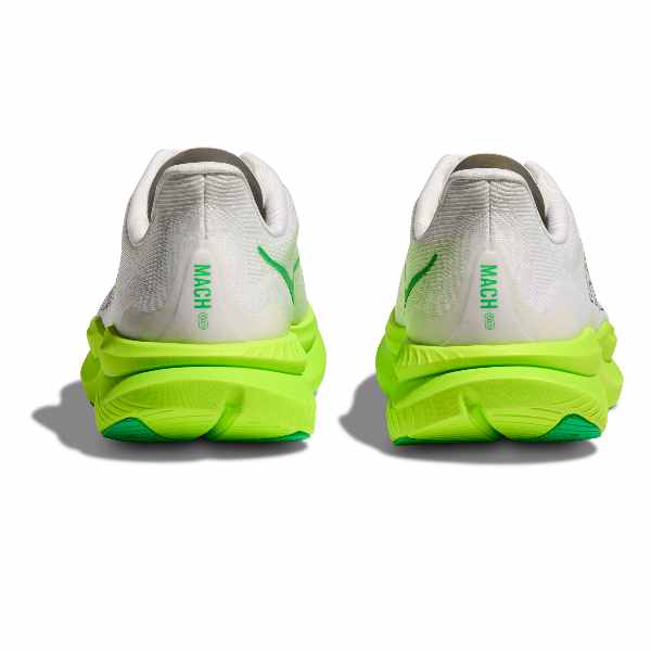 Hoka Mach 6 White/ Neon Lime