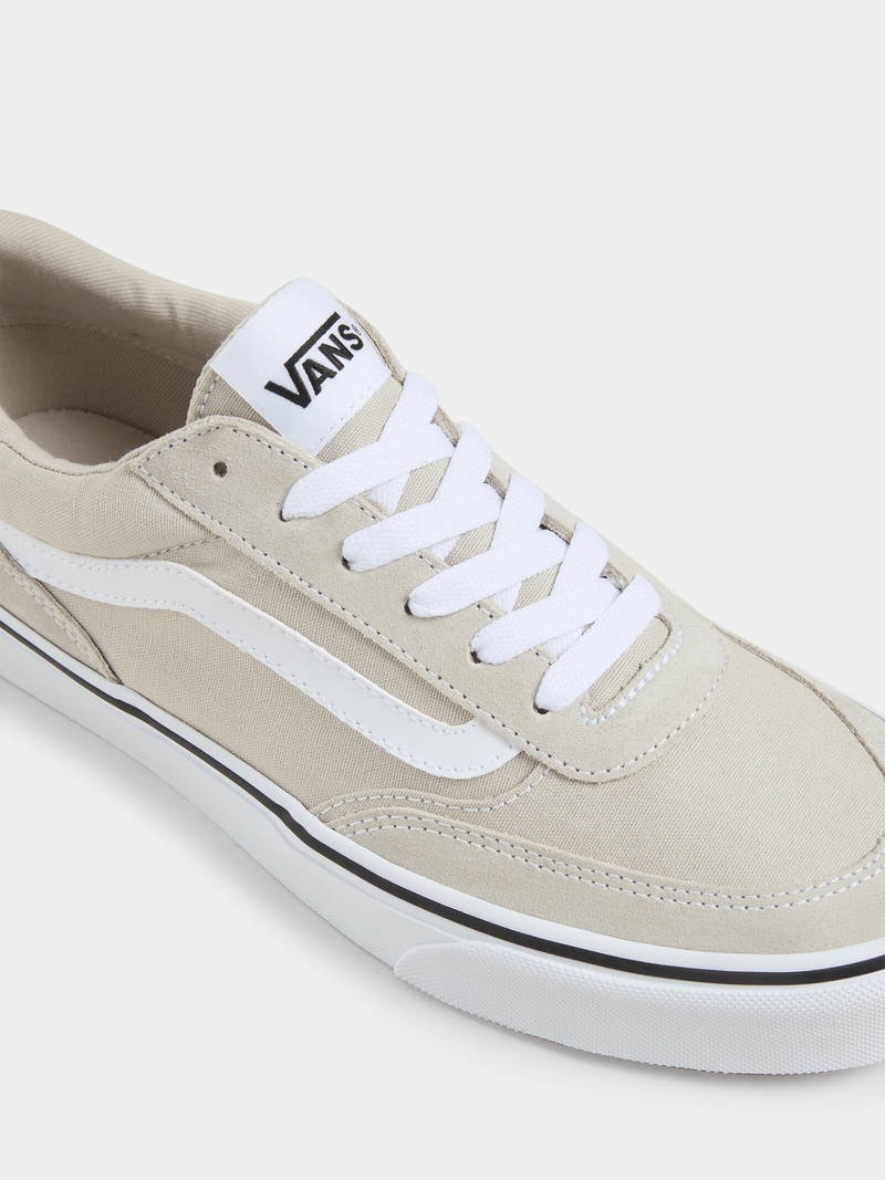 Vans Men's Primary Check Old Skool Grey/White Suede Canvas Sneakers