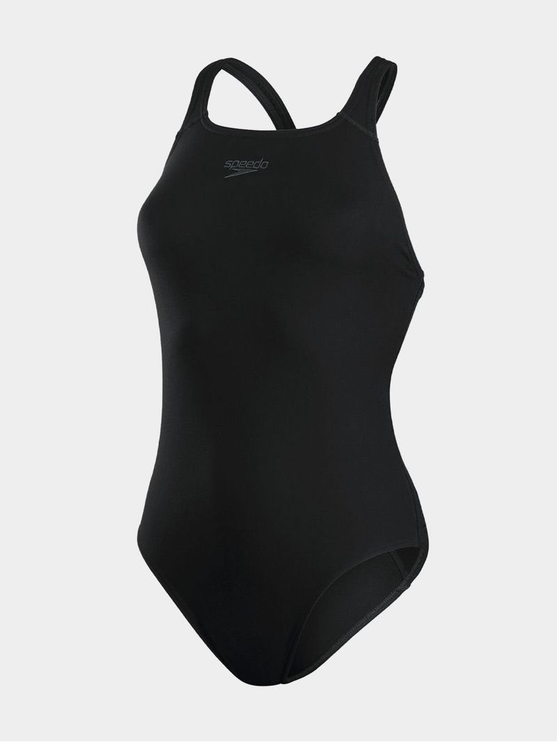 Speedo Women's Eco Endurance+ Medalist Black Swimsuit for Training and Performance