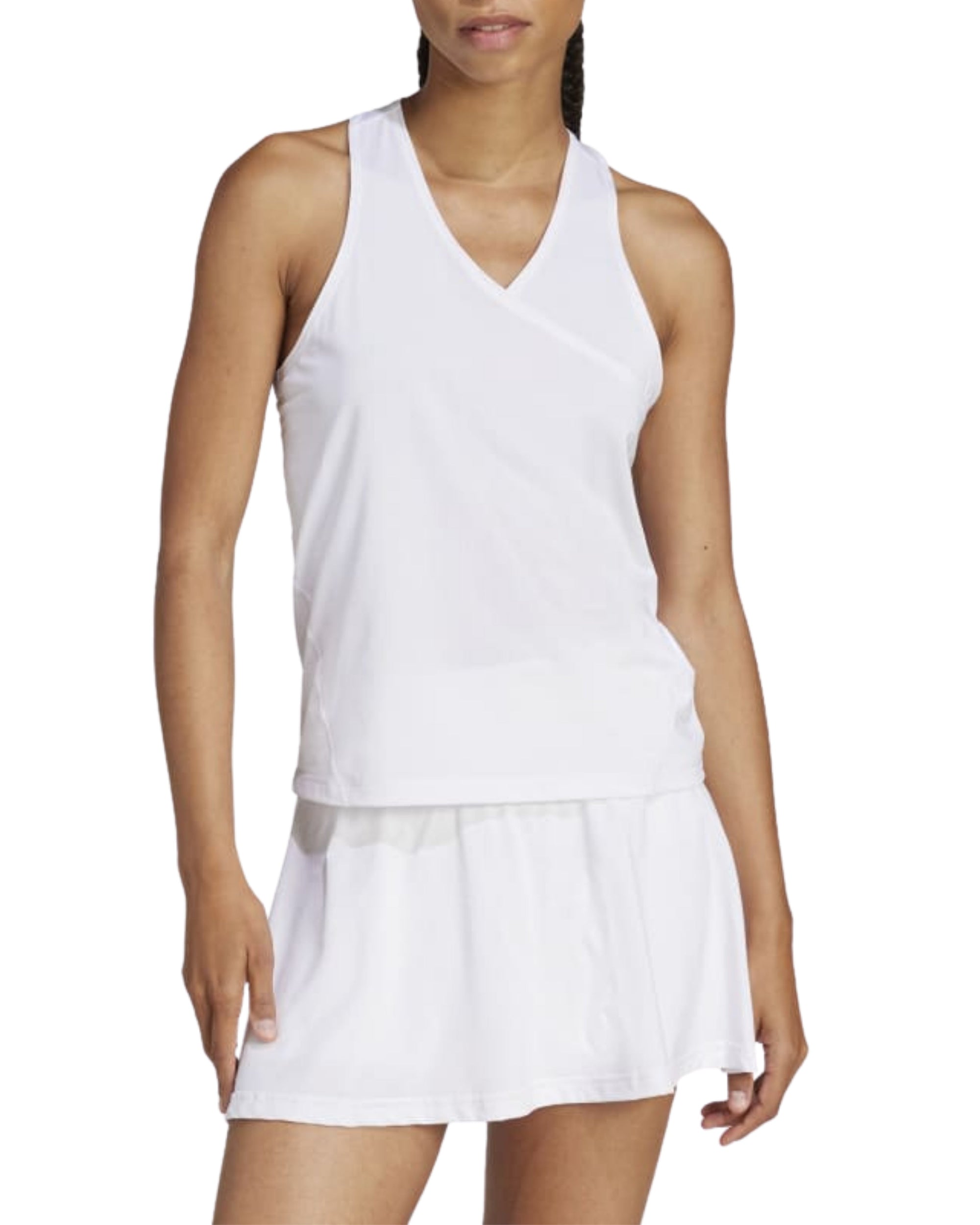 Adidas Club Climacool V-Neck Tank Top - White - Cover