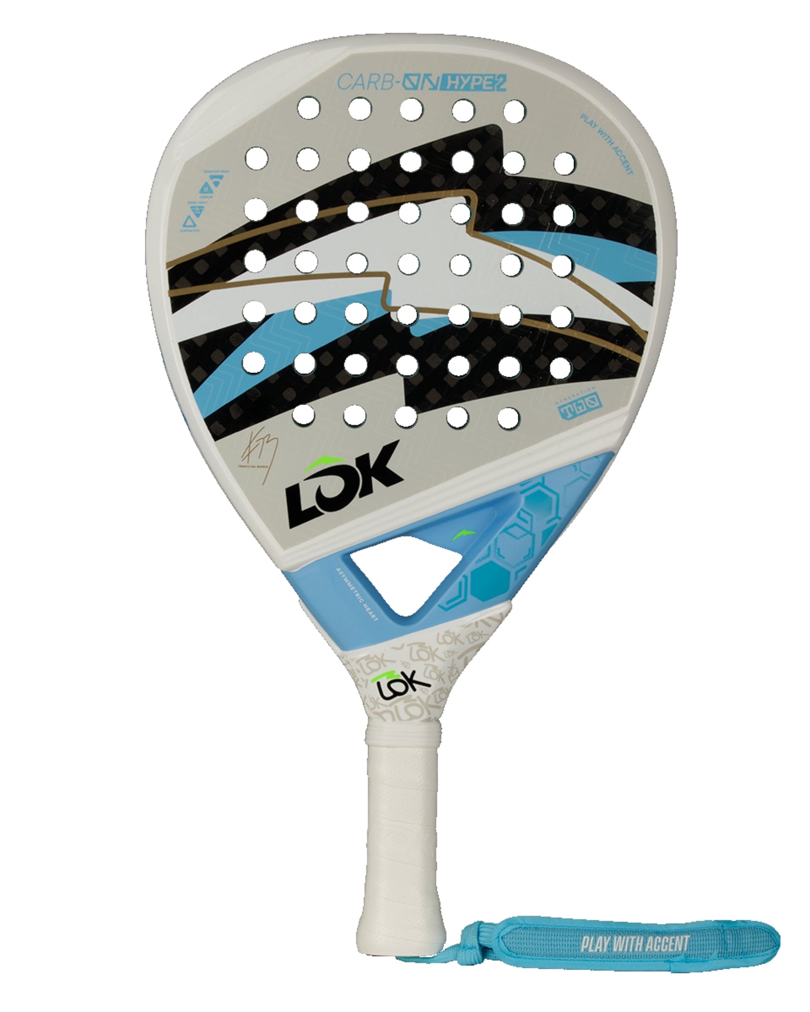 LOK Carb On Hype Gen 2 FDB Padel Racket - Cover