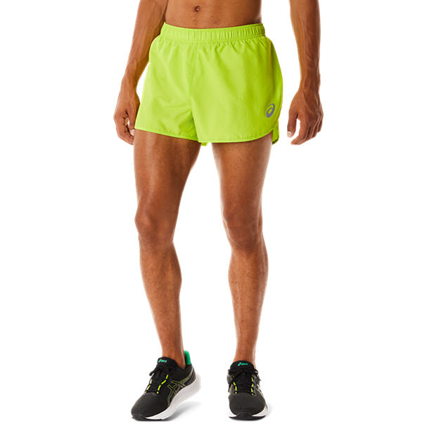 Asics Core Split Shorts Mens Lime Zest