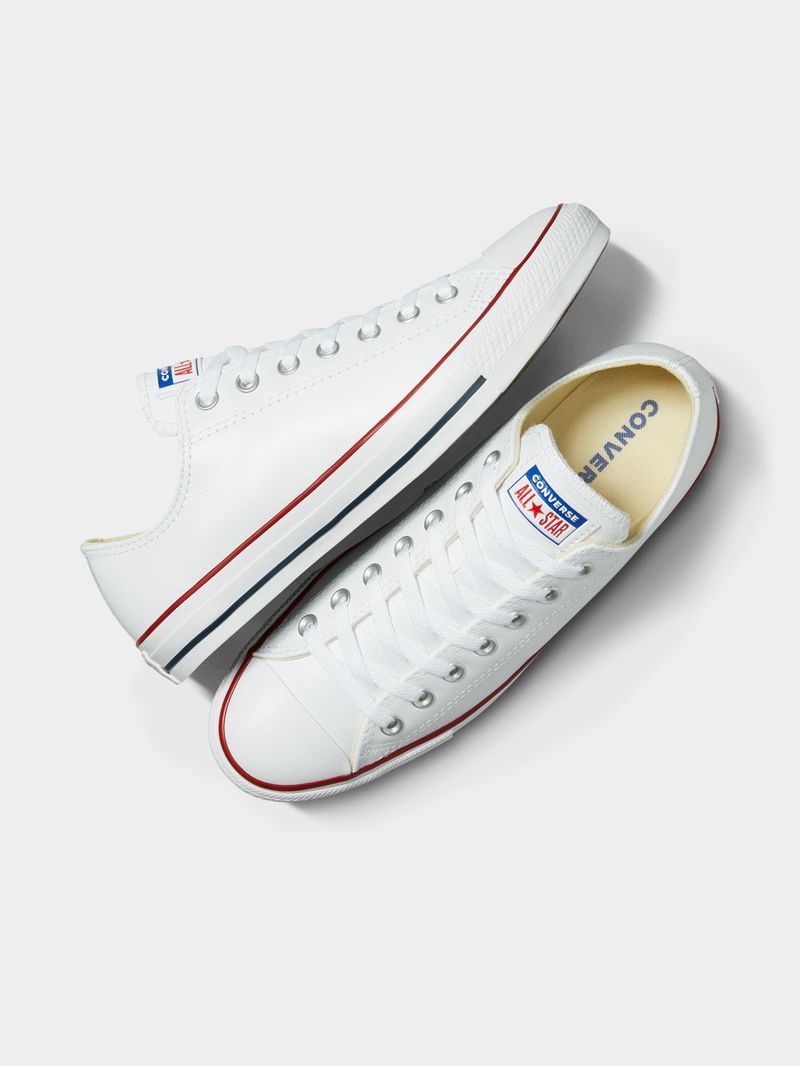 Iconic Converse Chuck Taylor All Star White Leather Low-Top Sneakers for Men