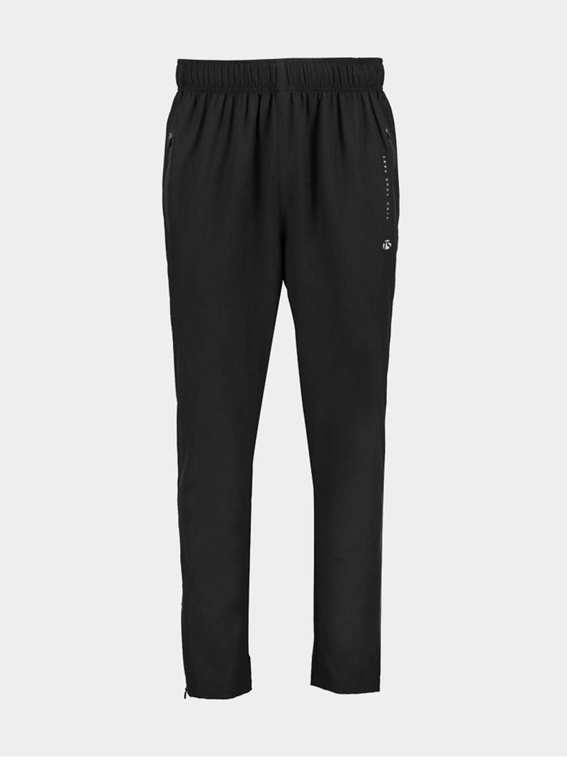 TS Men's 4-Way Stretch Active Black Pants: Comfort, Quick-Dry, Zipper Pocket