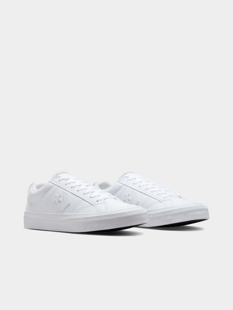Converse Men's White Faux Leather Low-Top Sneakers for Everyday Comfort Style