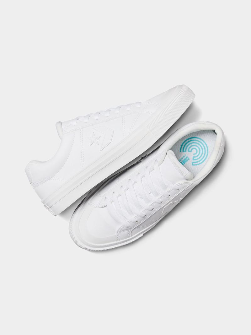 Converse Men's White Faux Leather Low-Top Sneakers for Everyday Comfort Style
