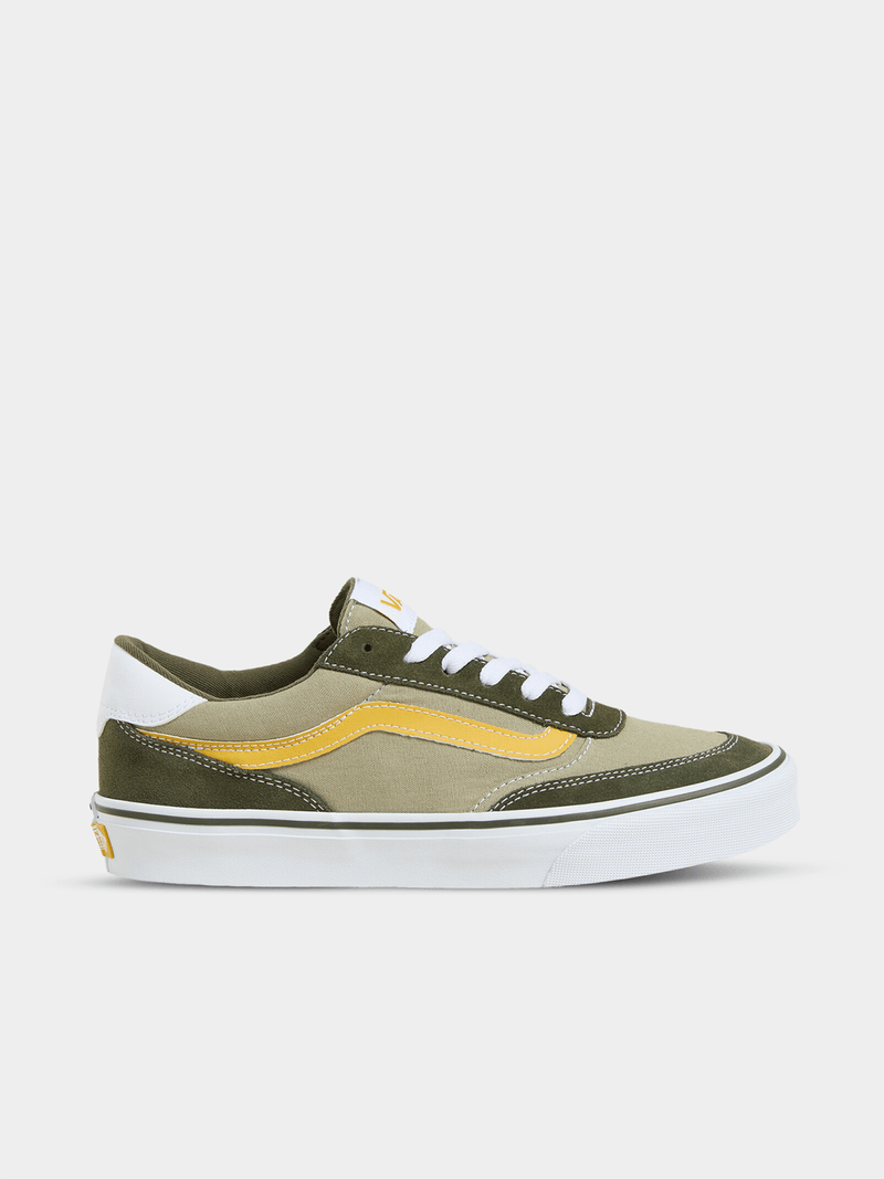 Vans Brooklyn LS Men's Green Yellow White Canvas Casual Street Sneakers