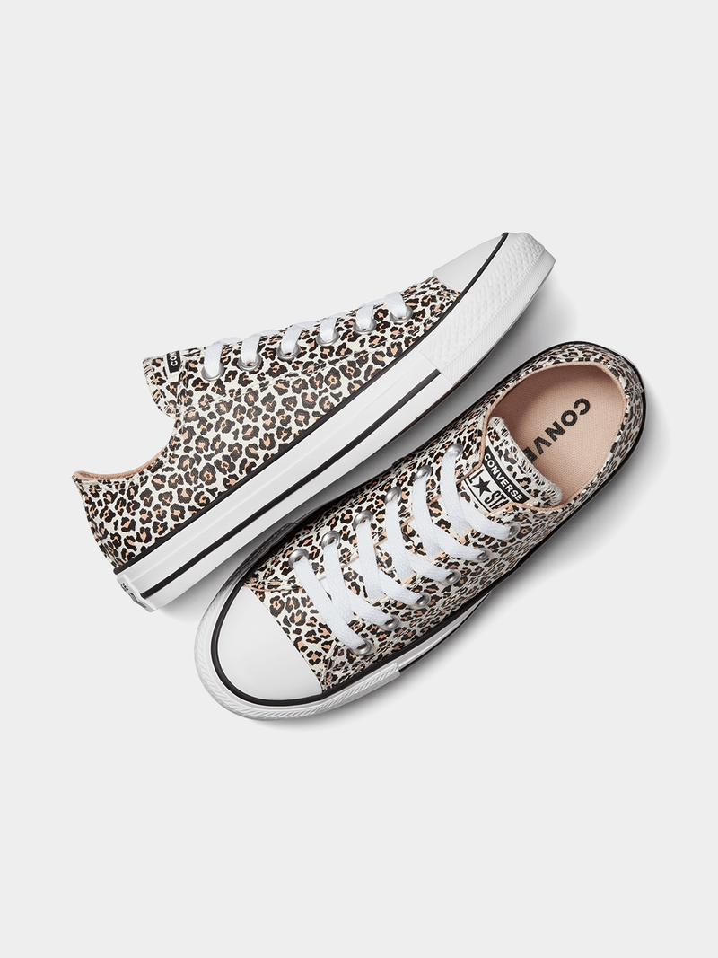 Converse Women's Chuck Taylor All Star Ox Low-Top Canvas Leopard Sneakers