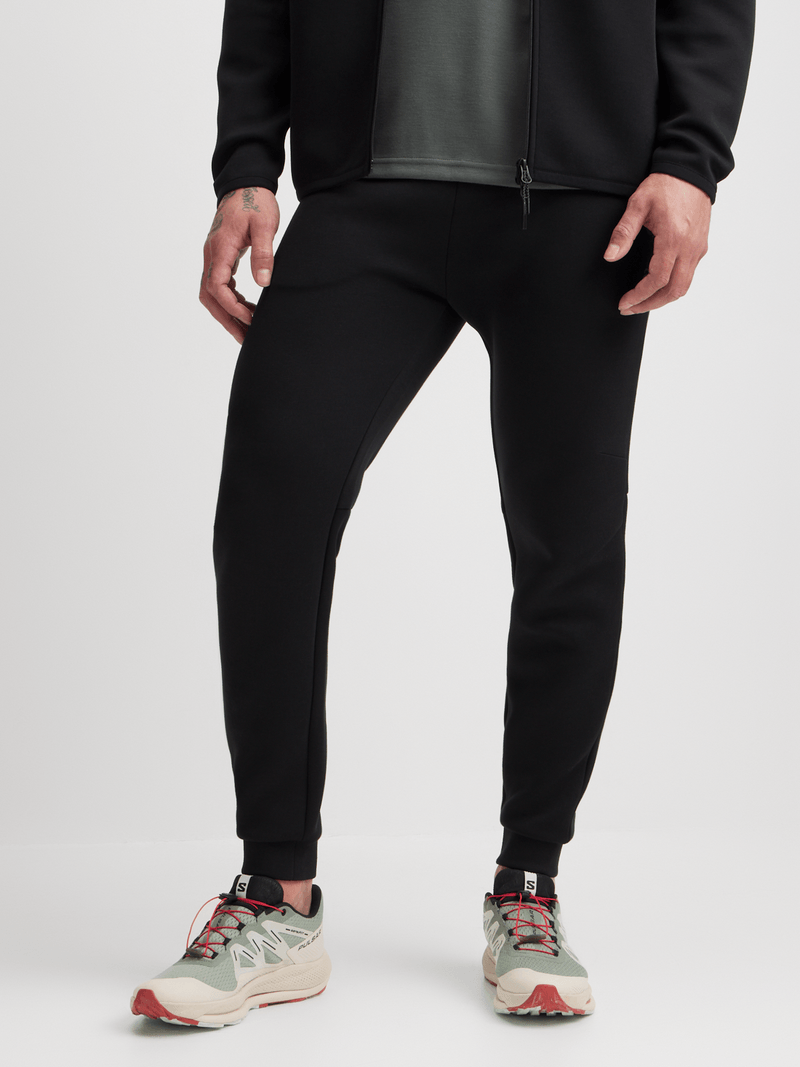 TS Men's Studio-Tech Black Joggers: Performance Comfort with Smart Side Poppers