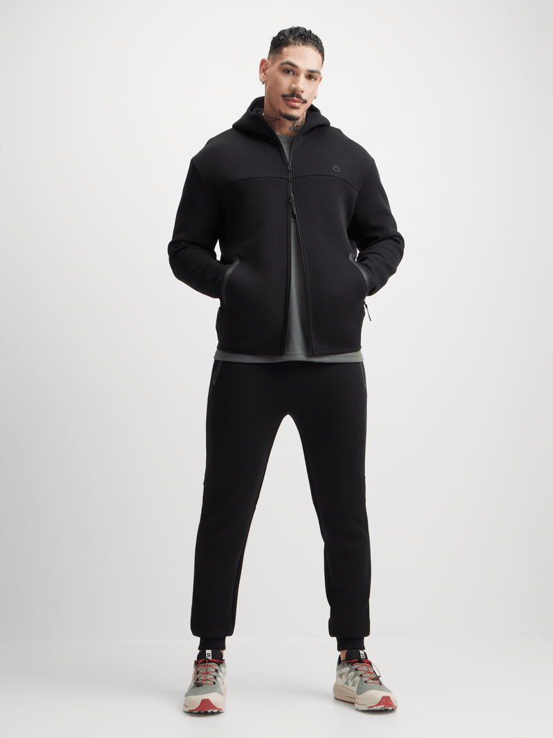 TS Men's Studio-Tech Black Joggers: Performance Comfort with Smart Side Poppers