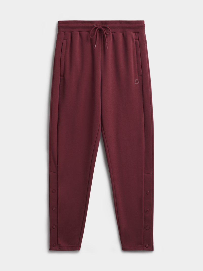 Men's Maroon Open Leg Piping Detail Fleece Joggers – Ultimate Comfort & Style