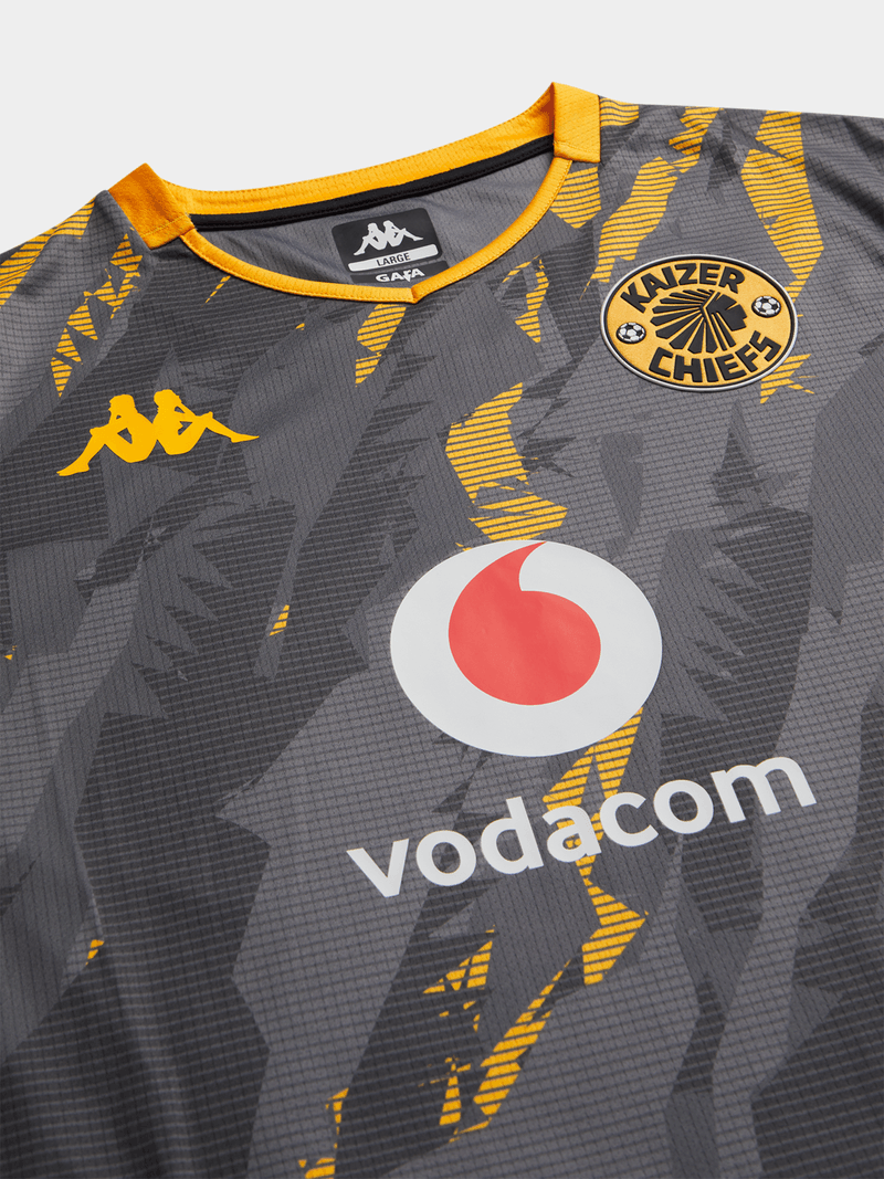 Kappa Men's Kaizer Chiefs Away 25/26 Grey Stadium Jersey Kombat Kit