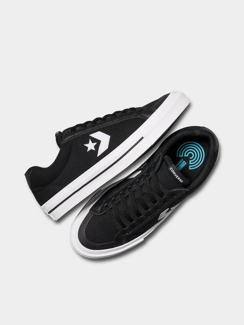 Iconic Converse Men's Sport Casual Black White Canvas Sneakers - Comfortable Versatile Style