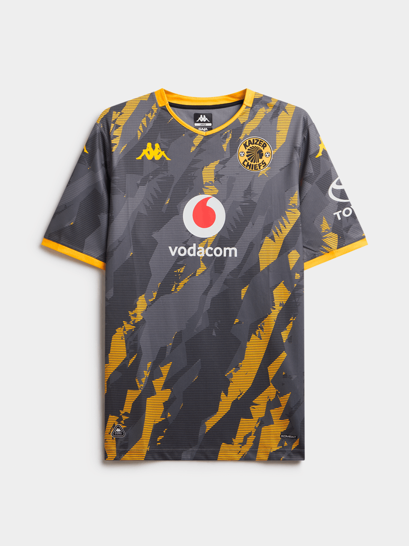 Kappa Men's Kaizer Chiefs Away 25/26 Grey Stadium Jersey Kombat Kit