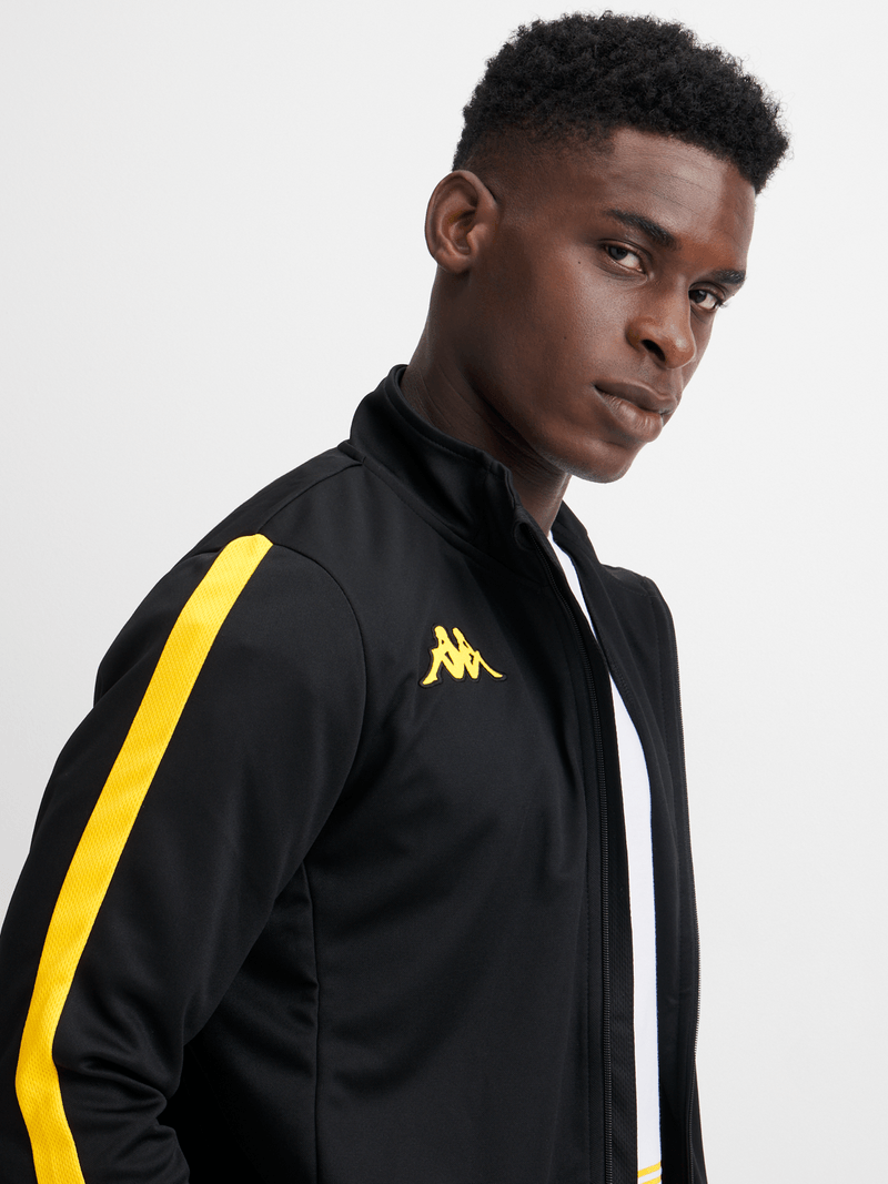 Kappa Men's Kaizer Chiefs Salcito Black Tracksuit - Premium Synthetic Comfort Set