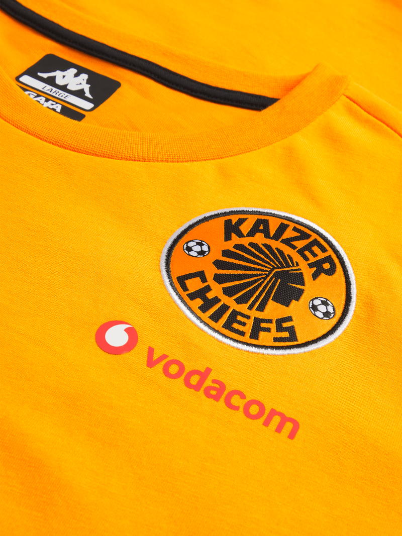 Kappa Men's Kaizer Chiefs Millido Travel Yellow Tee with Iconic Logo