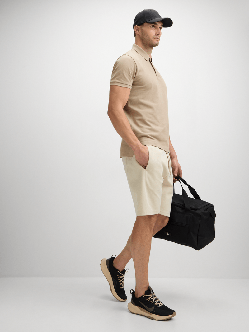 TS Men's Everyday Pique Stone Golfer Shirt - Comfortable Cotton Regular Fit