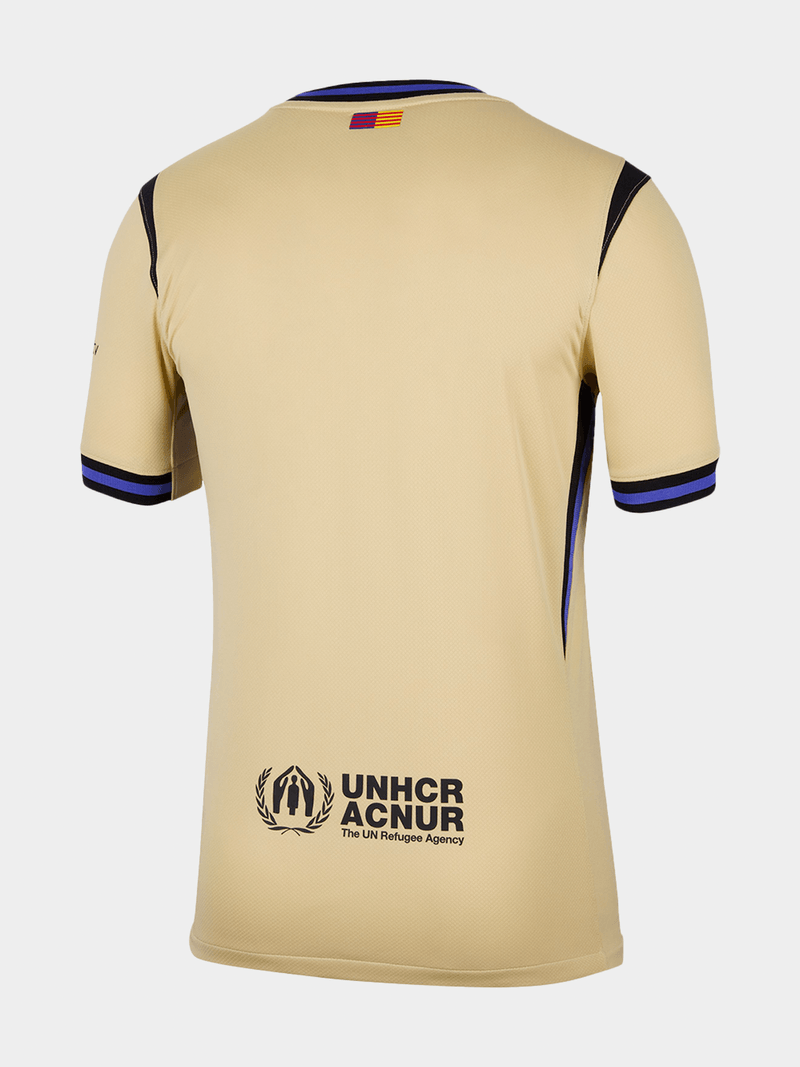 Nike Men's Barcelona Away 25/26 Gold Purple Black Stadium Soccer Jersey