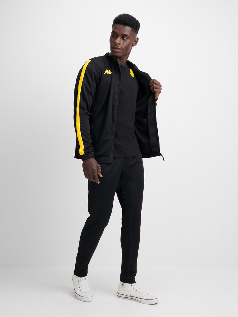 Kappa Kaizer Chiefs Amemod Black Cotton Regular Fit Short Sleeve Tee