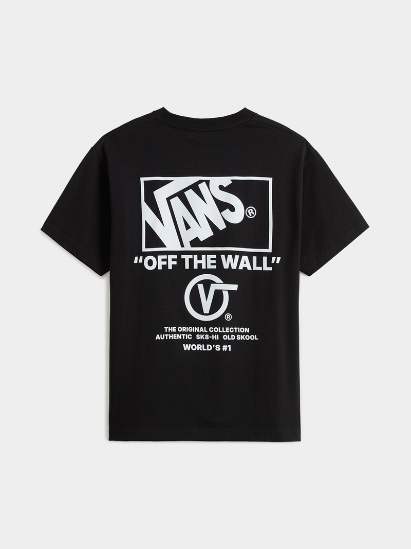 Vans Men's Classic Off The Wall Black Graphic Cotton Short Sleeve T-Shirt