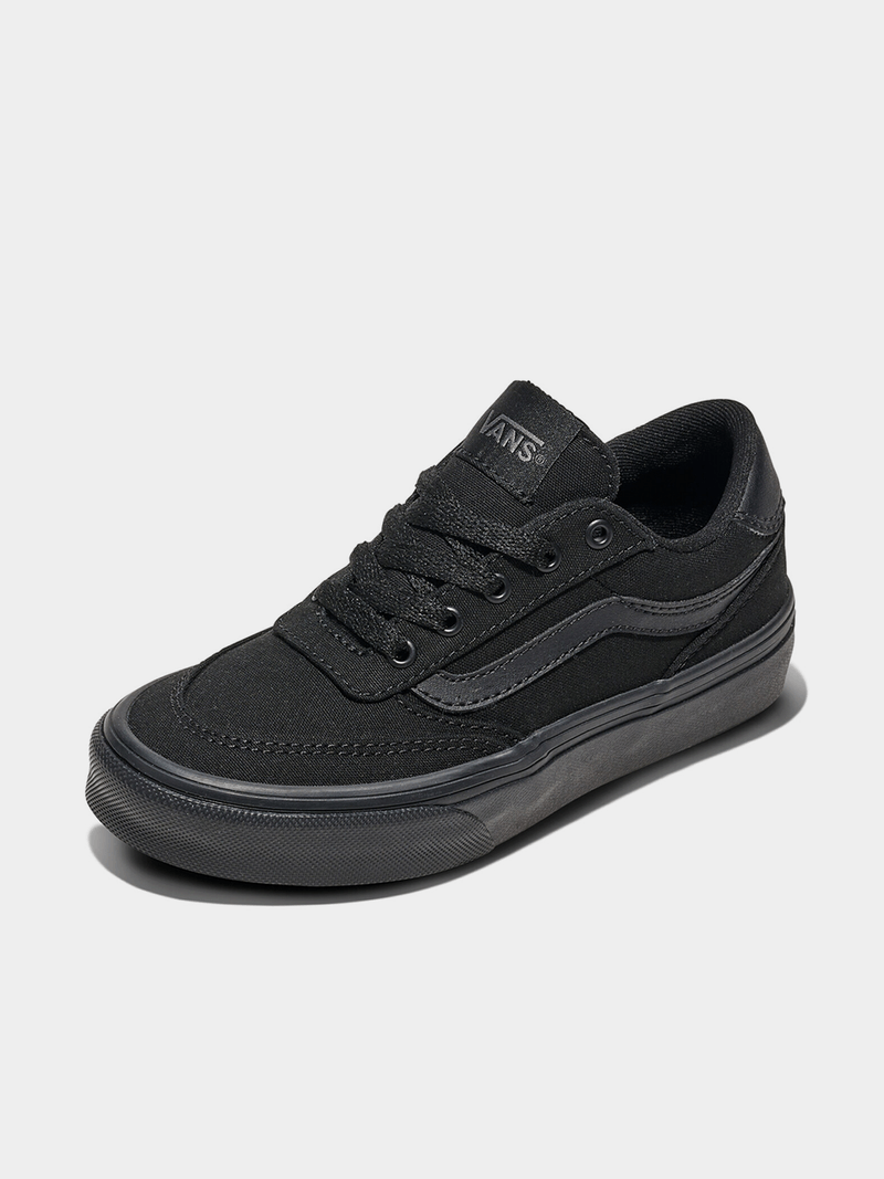 Vans Junior Old Skool Brooklyn Black Kids' Skate Sneakers Iconic Style