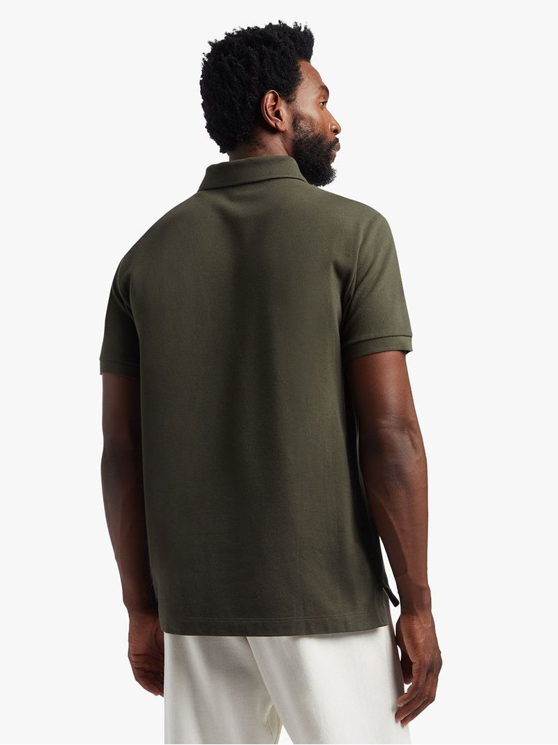 Men's TS Everyday Pique Olive Green Golfer Polo Shirt for Casual Wear