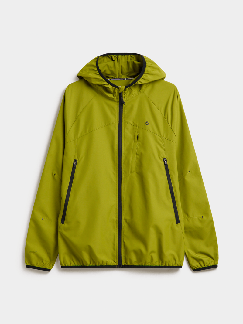 TS Men's Agility Avo Green Lightweight Quick-Dry Running Jacket with Secure Pockets