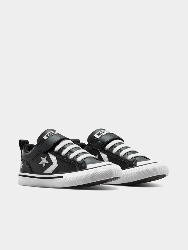 Converse Junior Pre-School Pro Blaze Leather Black/White Sneakers for Active Kids