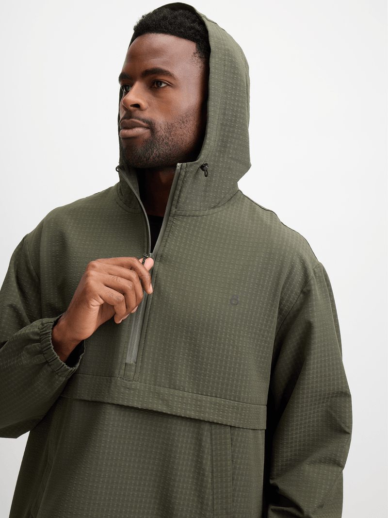 Stylish Men's Hybrid Textured Zip-Through Fatigue Jacket for Dynamic Lifestyles