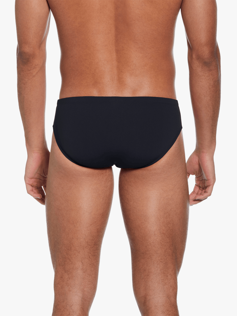 Nike Men's HydraStrong Solid Black Performance Swim Brief - Durable, Comfort Fit