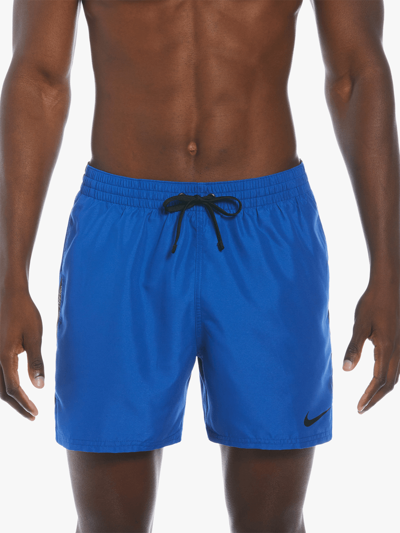 Nike Men's Logo Tape 5-Inch Game Royal Blue Volley Swim Shorts