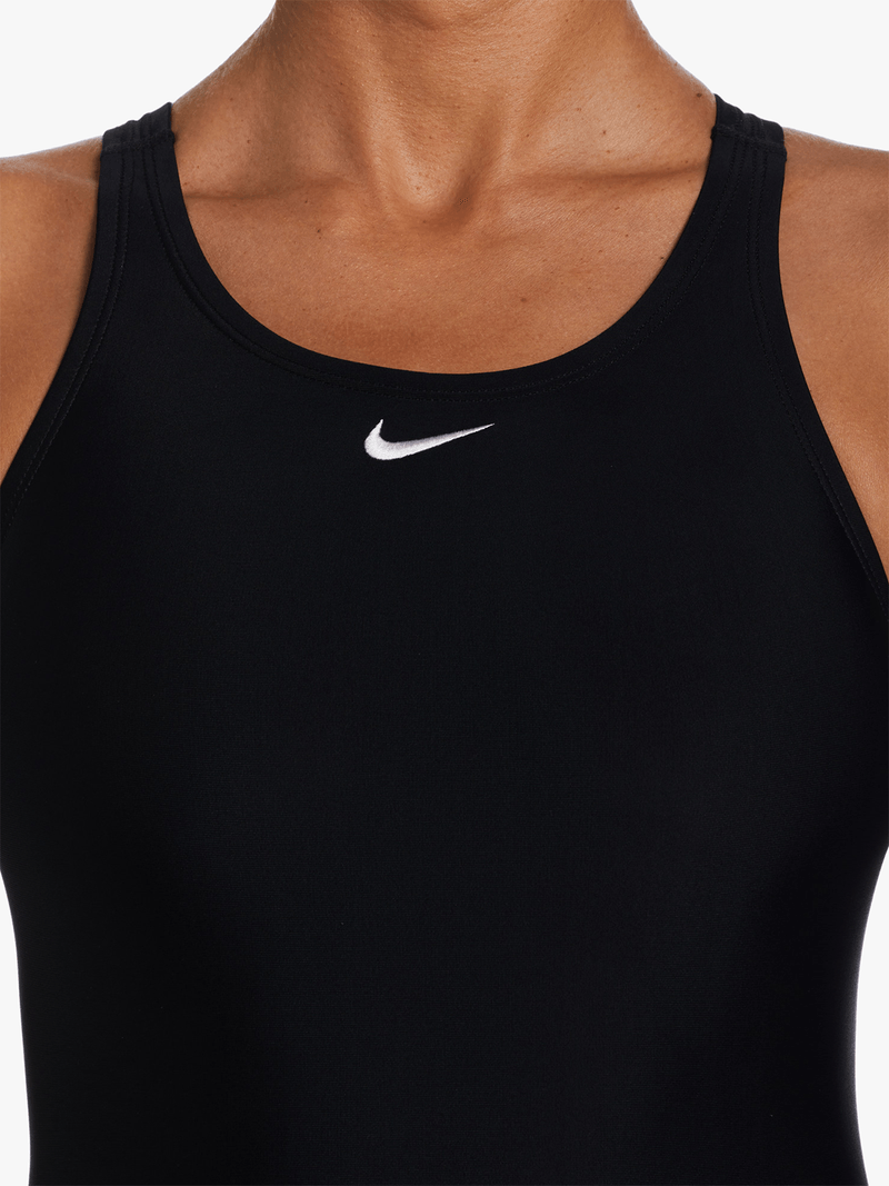 Nike Women's Fastback Black One-Piece Swimsuit - HydraStrong Fabric for Endless Fun