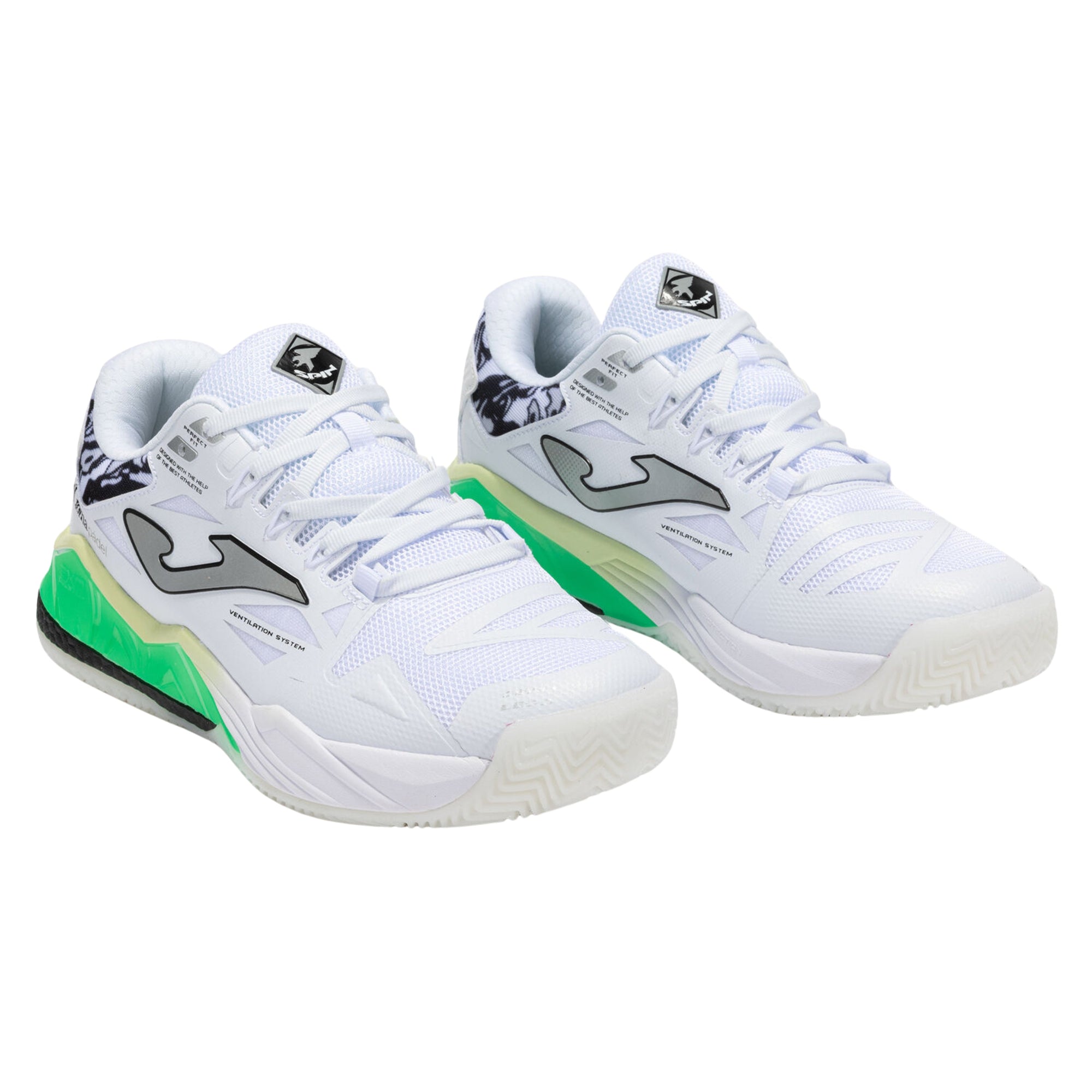 Joma Spin Men 2502 Padel Shoes - White - Front