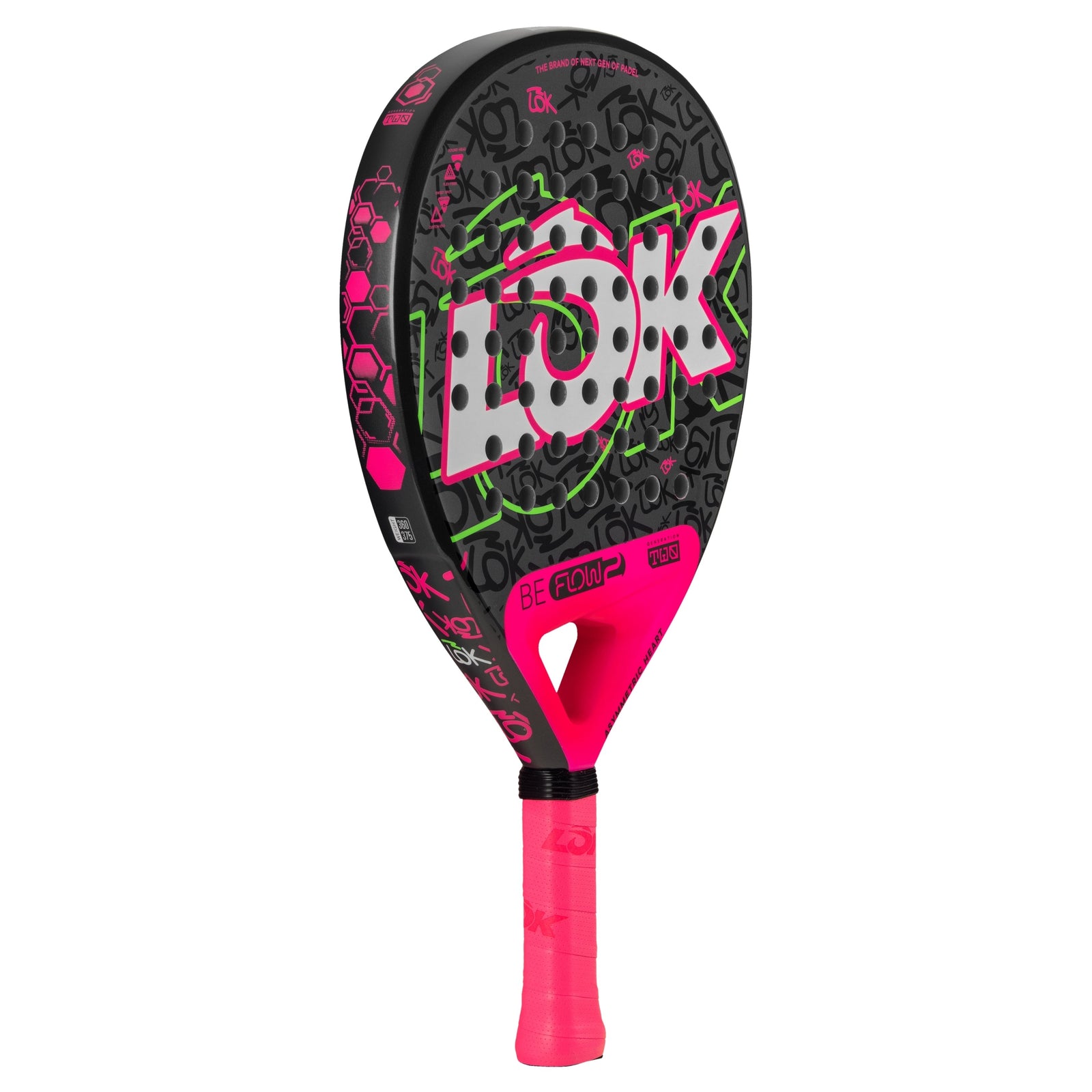 LOK Be Flow Gen 2 Padel Racket - Pink - Face
