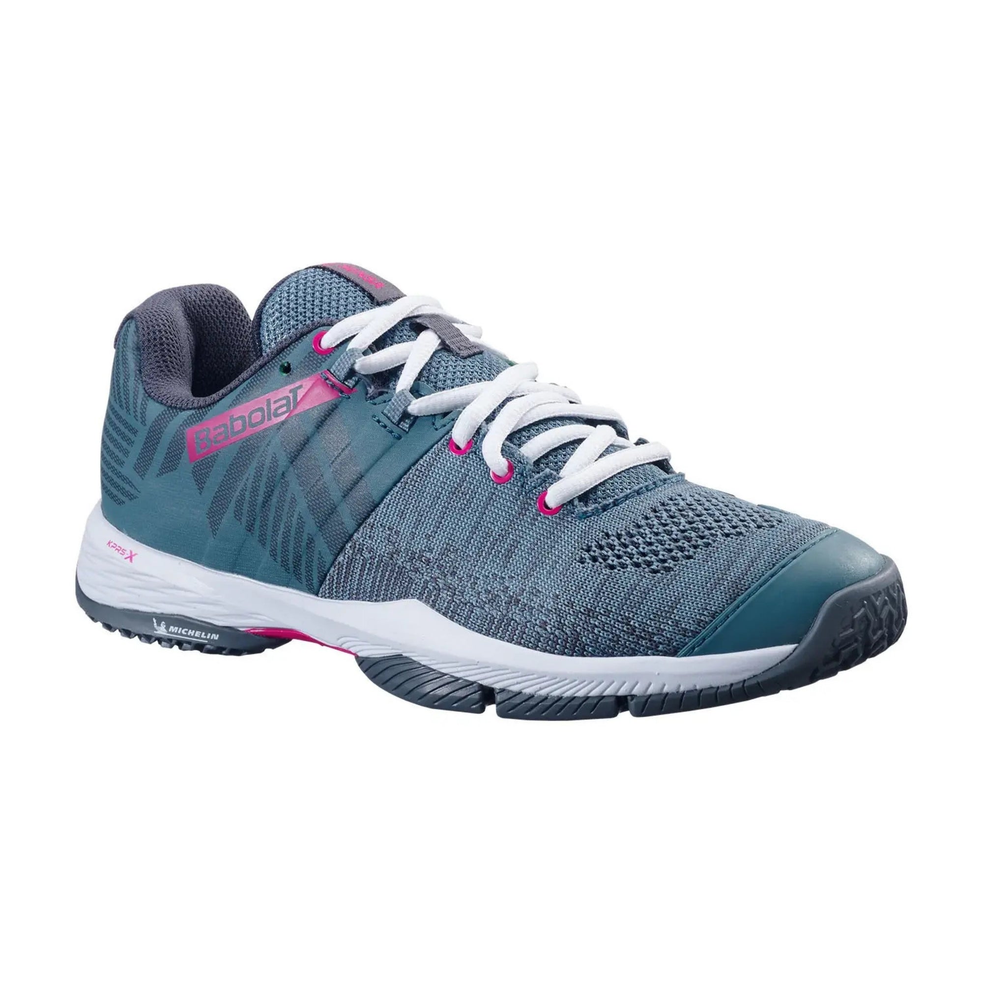 Babolat Sensa Women Padel Shoes - Grey/Pink - Left