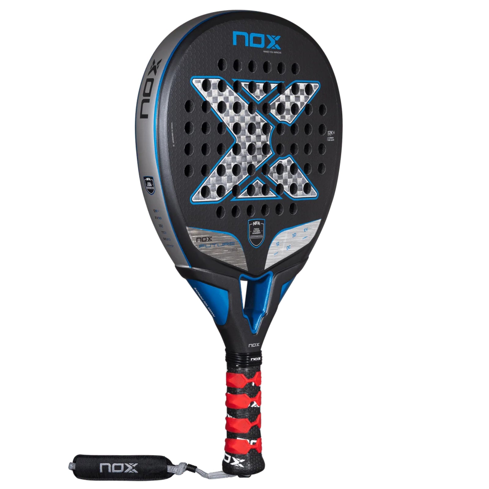 NOX Future Series Hybrid 12K Alum Padel Racket - Face