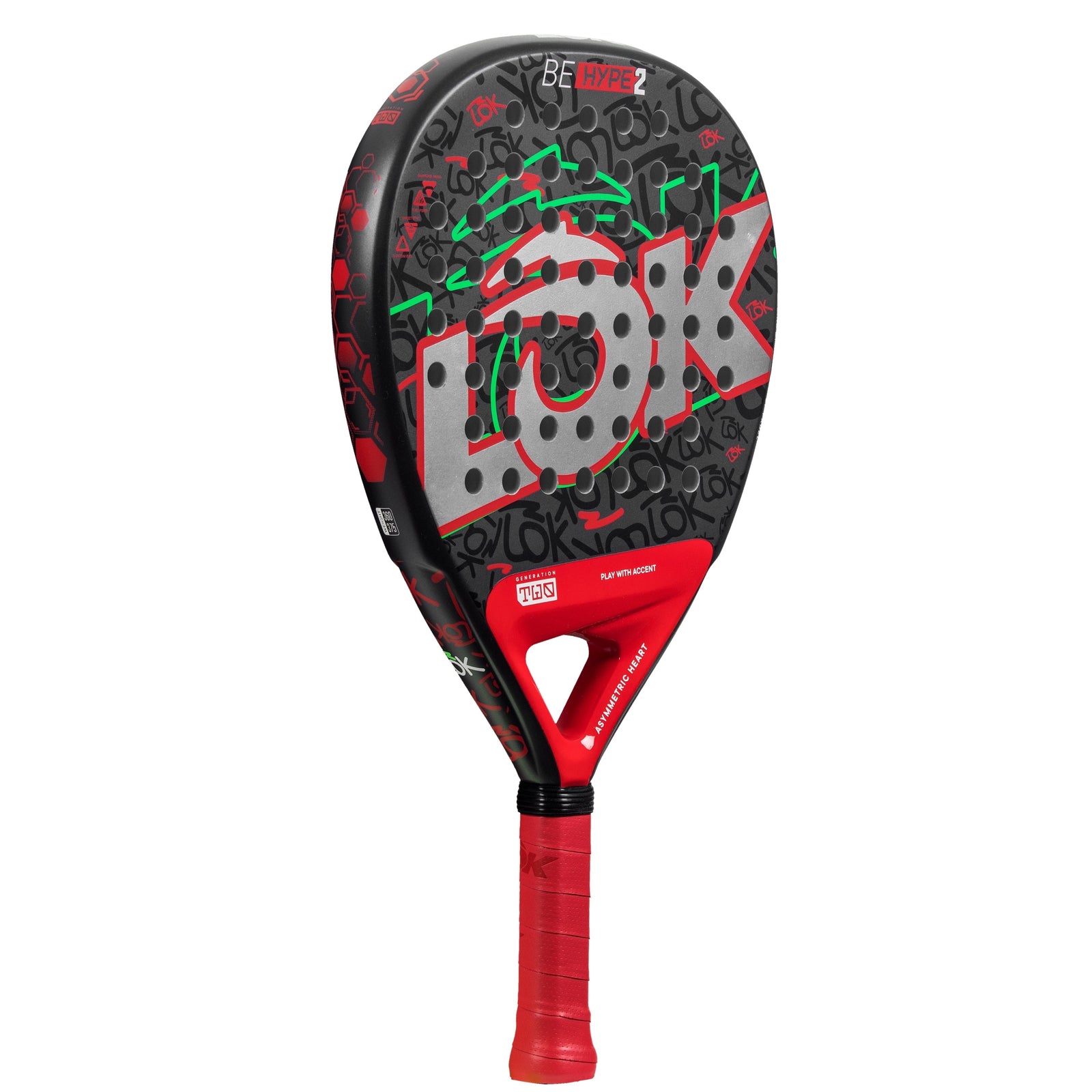 LOK Be Hype Gen 2 Padel Racket - Red - Face