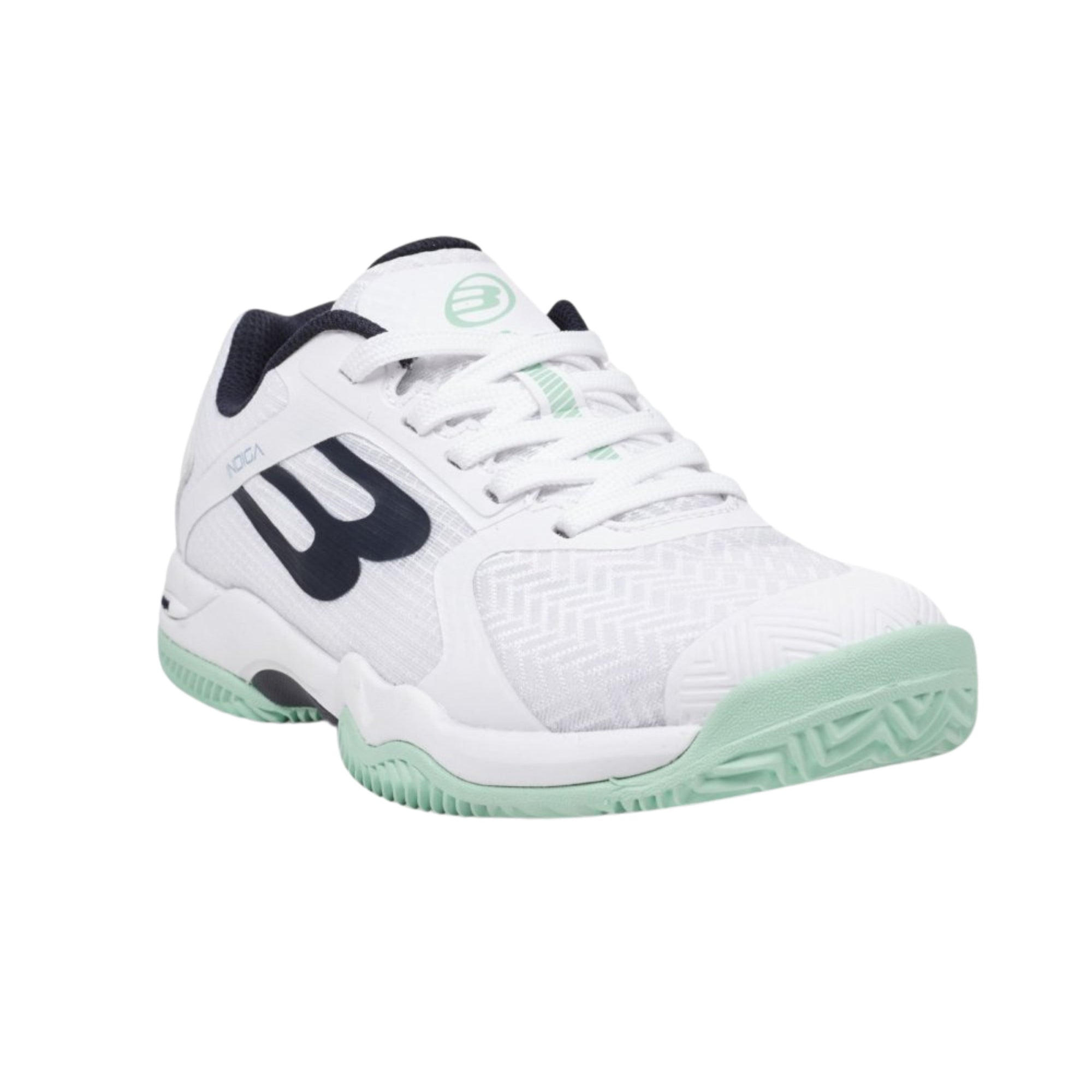 Bullpadel Indiga W 25V Padel Shoes - White/Turquoise - Front