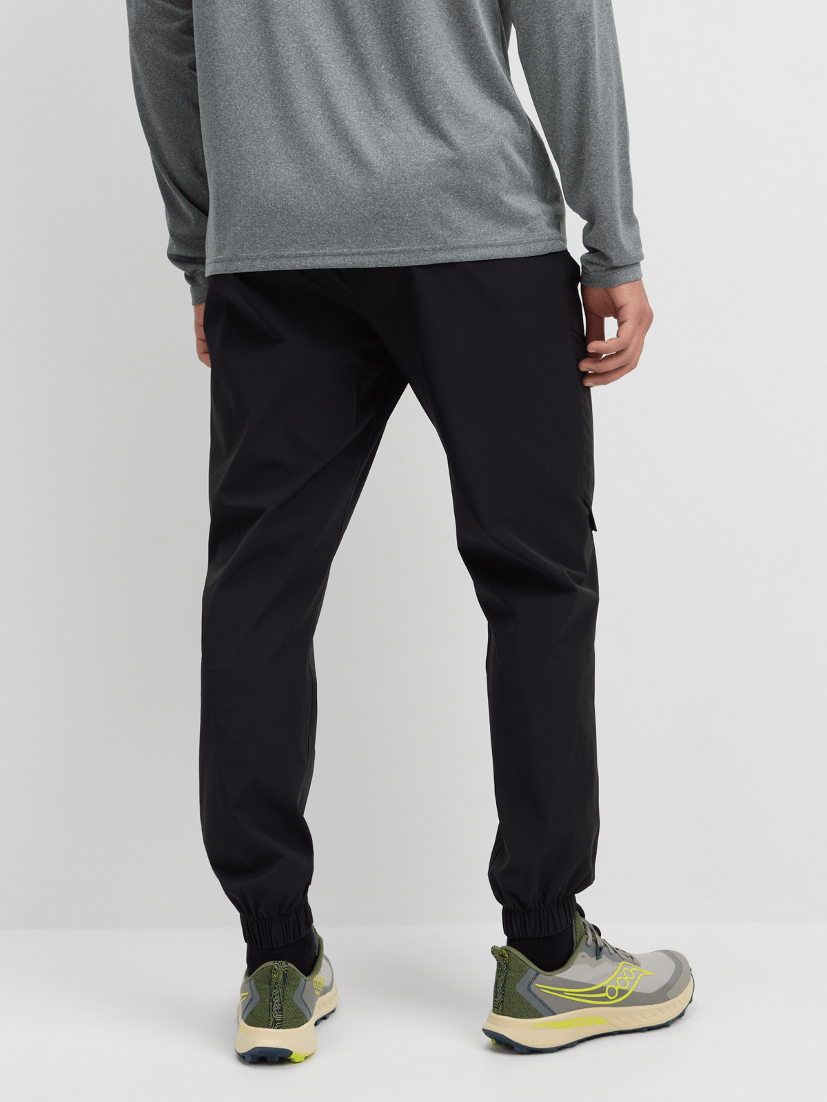 TS Men's Agility Cargo Black Trackpants: Flexible, Durable, Multi-Pocket Training Pants