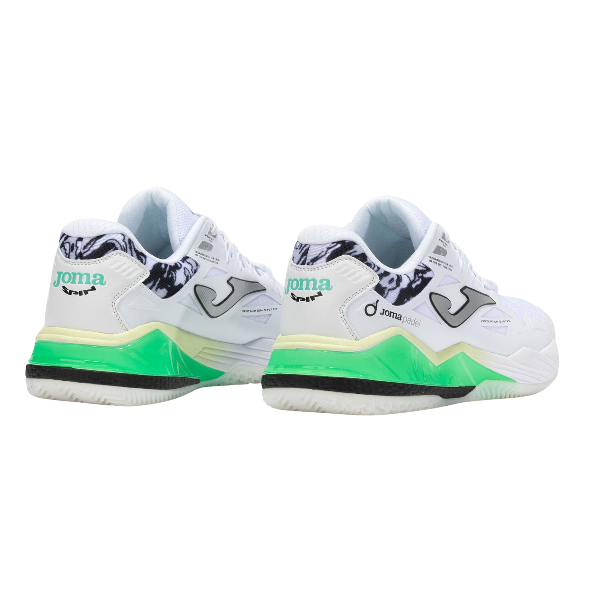 Joma Spin Men 2502 Padel Shoes - White - Back
