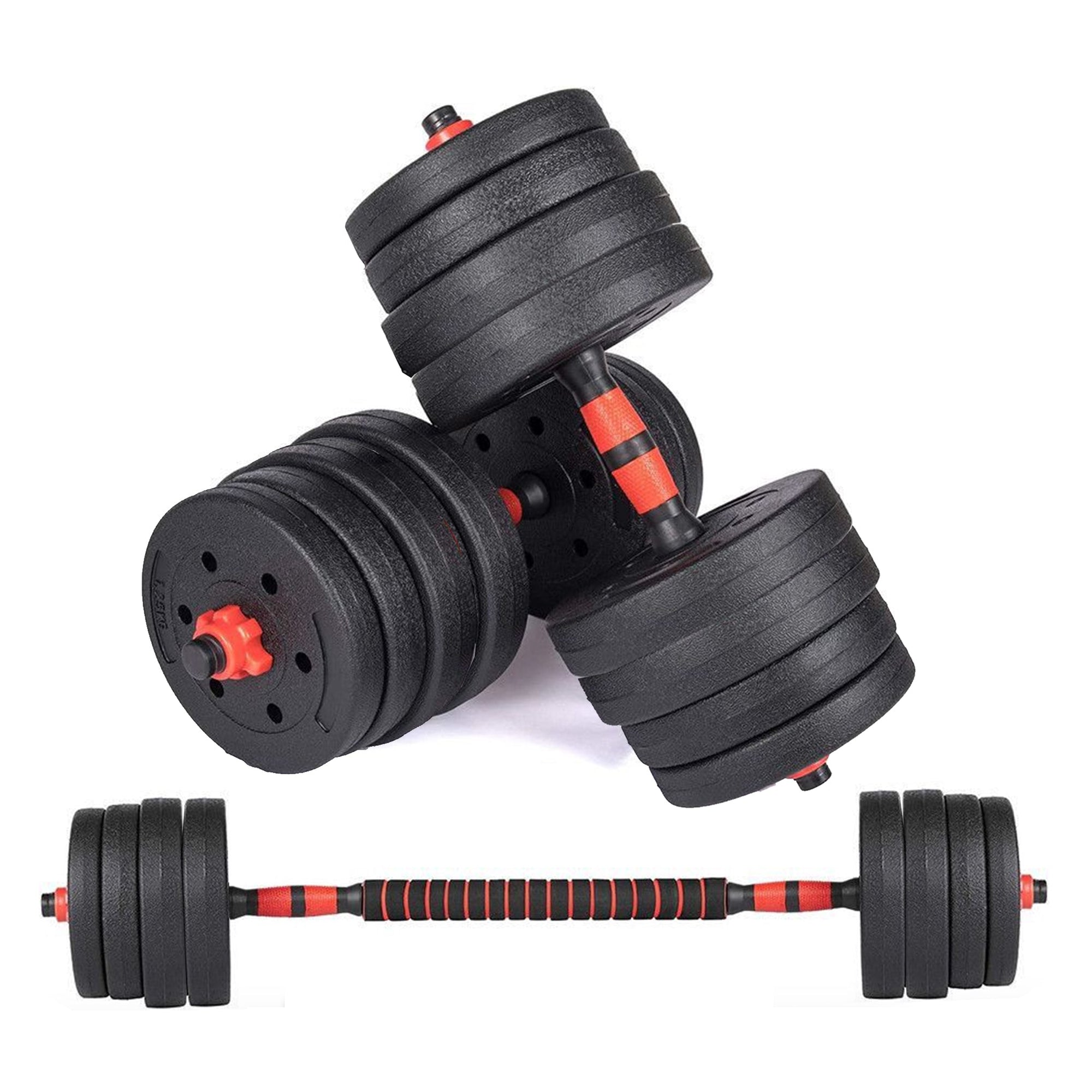 40KG VINYL BARBELL & DUMBBELL SET