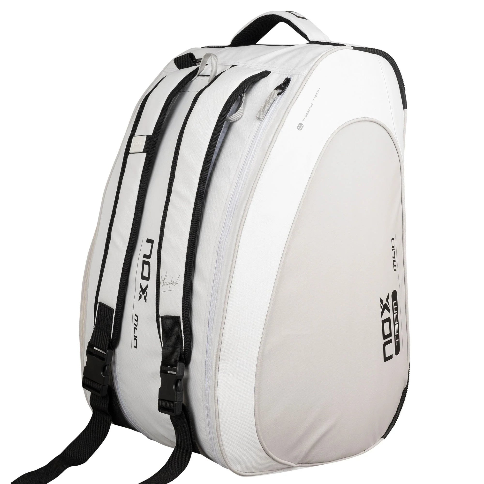 NOX ML10 Team Padel Bag - White/Grey - Straps