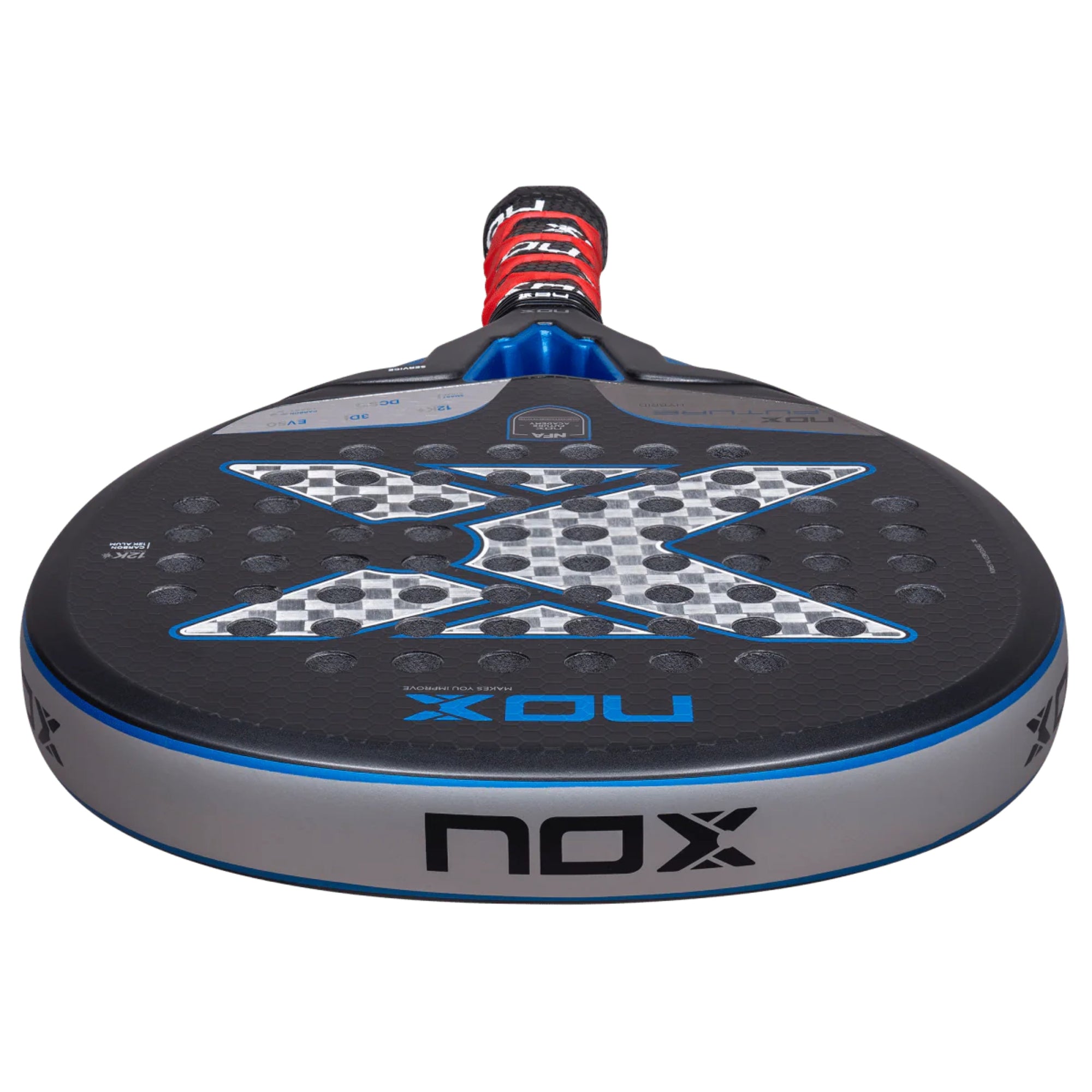 NOX Future Series Hybrid 12K Alum Padel Racket - Top