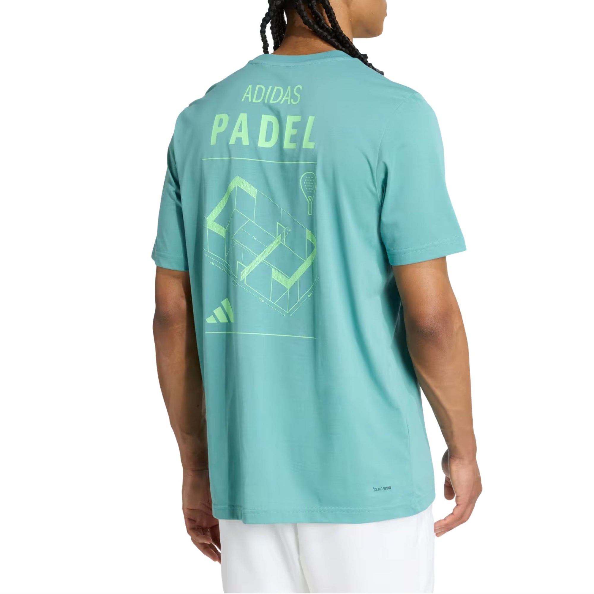 Adidas Padel Category Graphic Tee Teal - Back