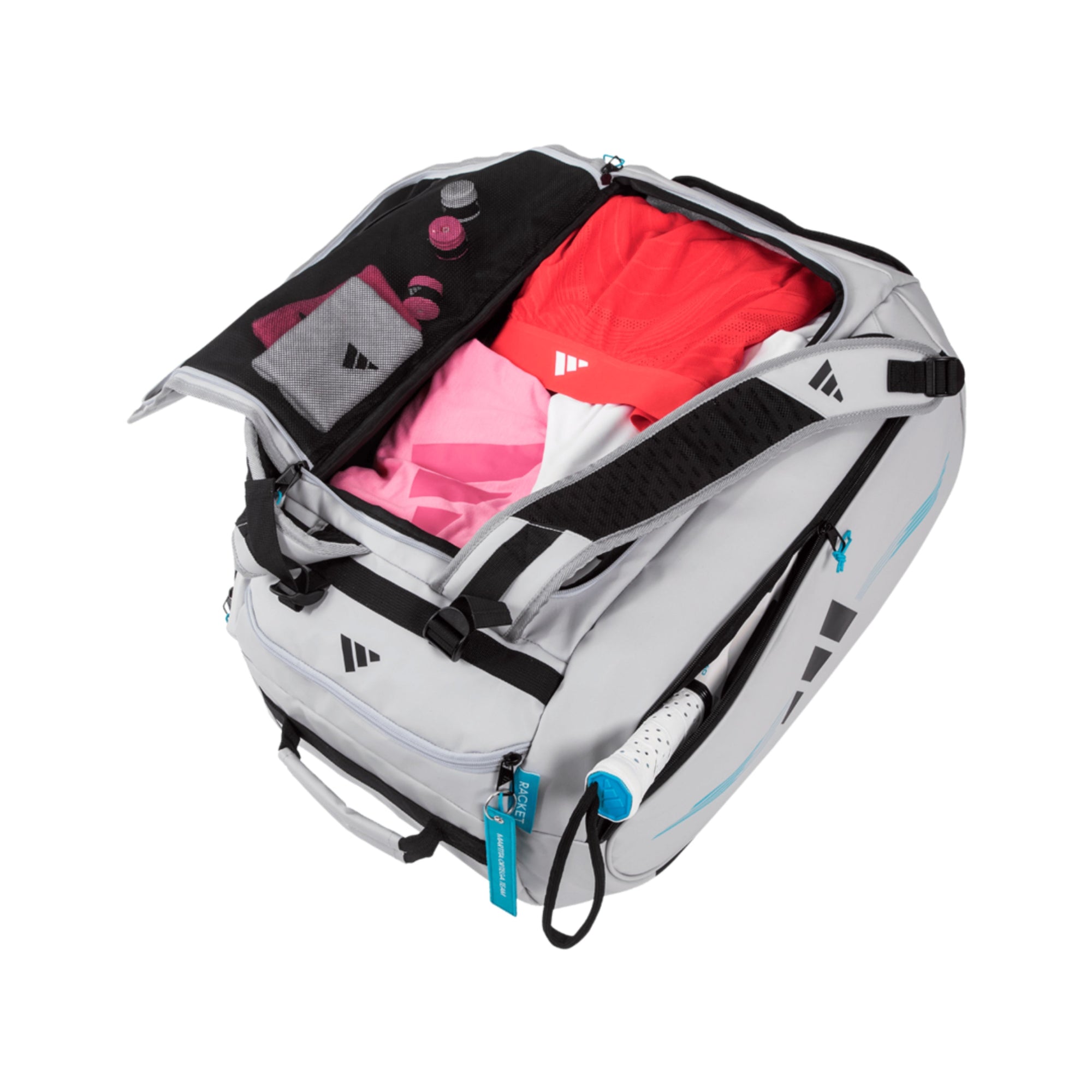 Adidas Pro Tour 3.4 Racket Bag - White - Main Pouch