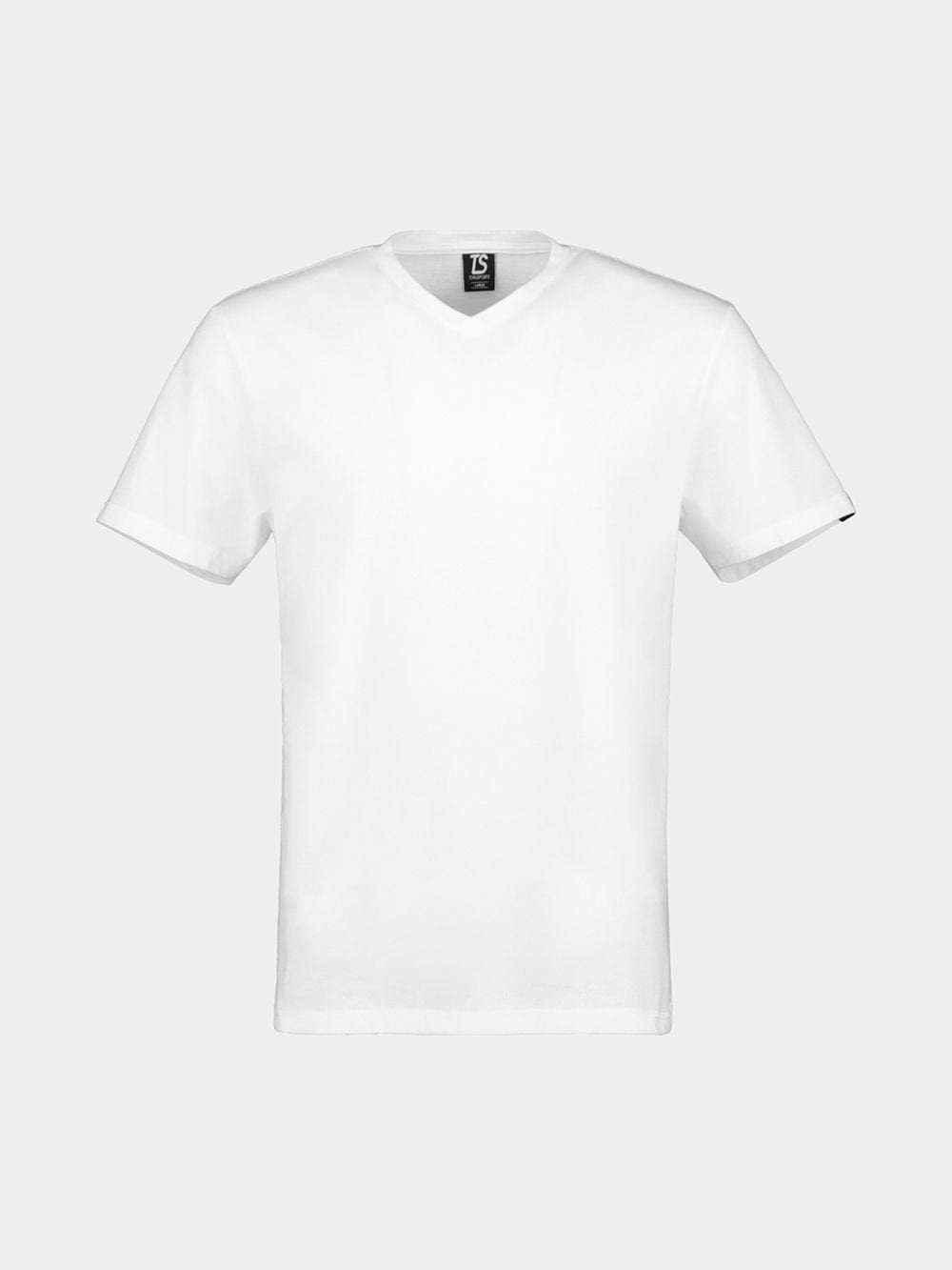 Premium Men's Everyday V-Neck White Tee: Soft, Breathable Cotton Blend T-Shirt