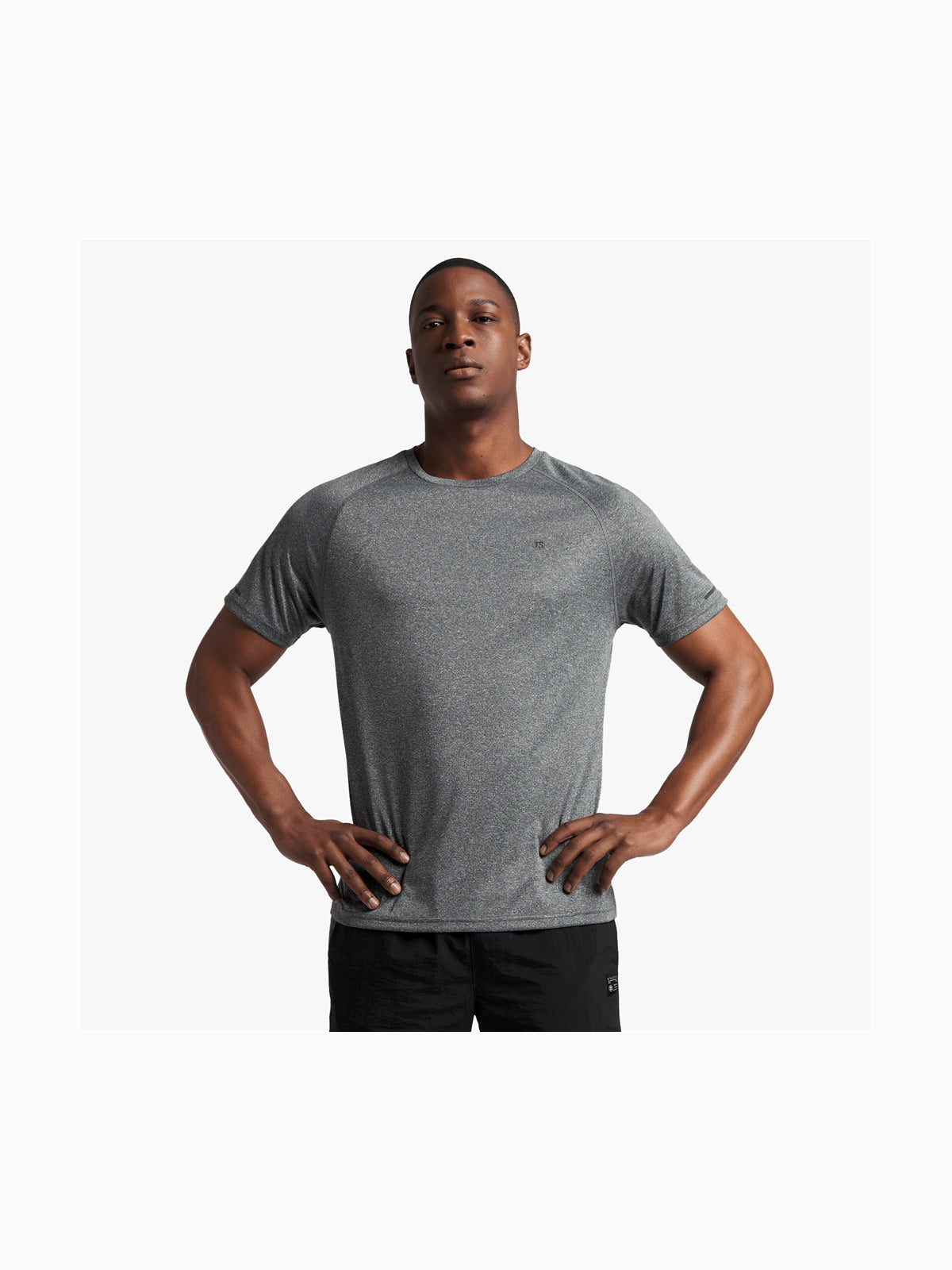 TS Men's Dri-Tech Grey Melange Performance Top – Stay Dry, Visible, Comfortable