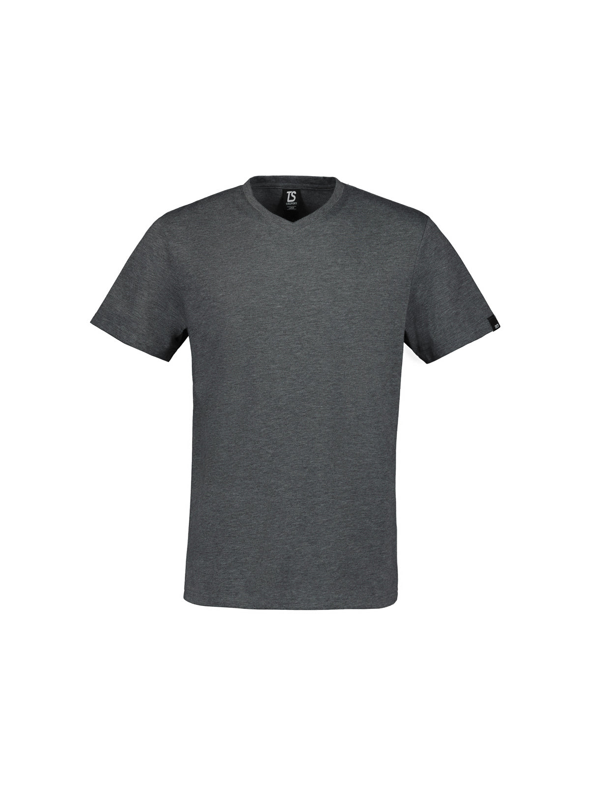 TS Men's Everyday V-Neck Charcoal Melange Tee – Soft, Comfortable, Stylish, Versatile