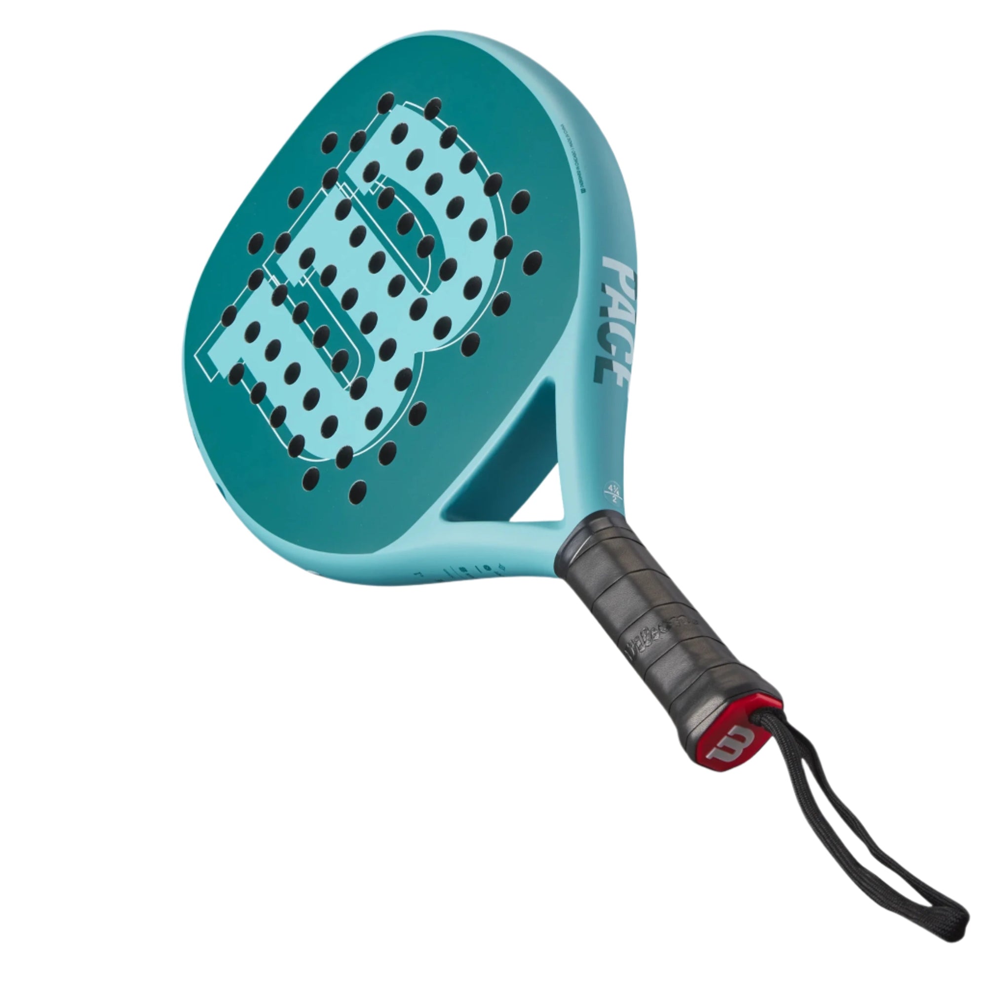 Wilson Pace V1 Padel Racket - Blue - Angle