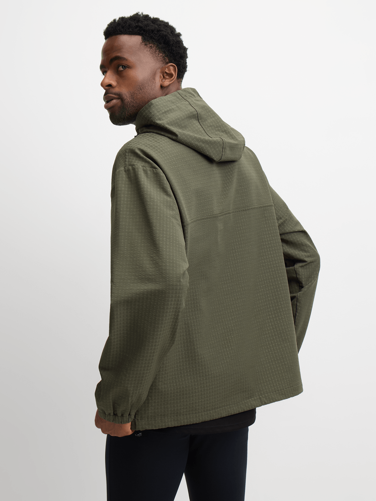 Stylish Men's Hybrid Textured Zip-Through Fatigue Jacket for Dynamic Lifestyles